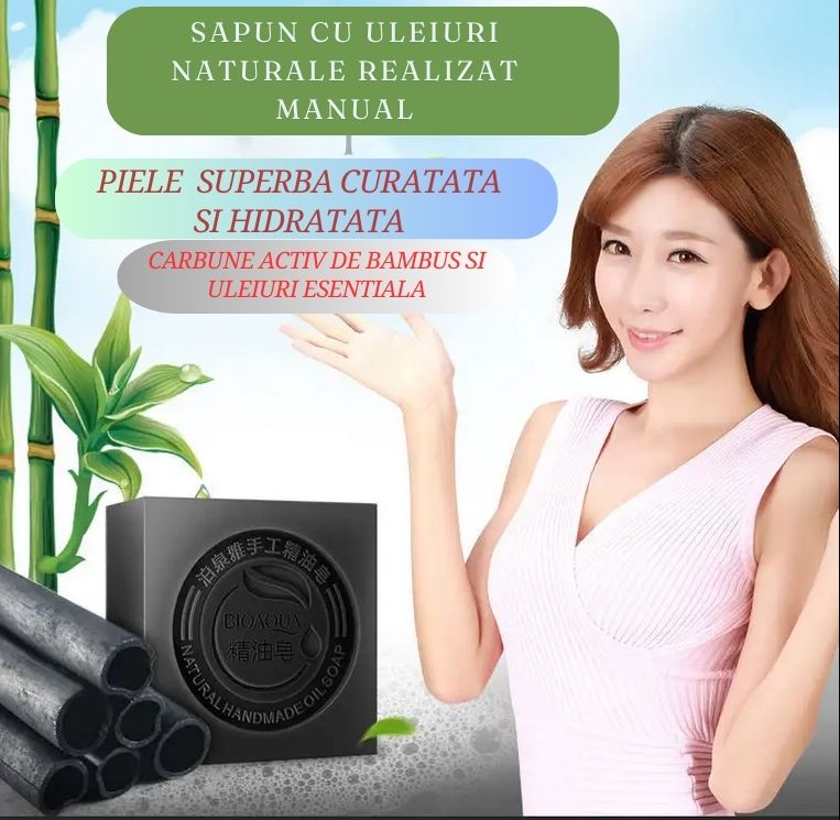 Săpun artizanal cu cărbune activ