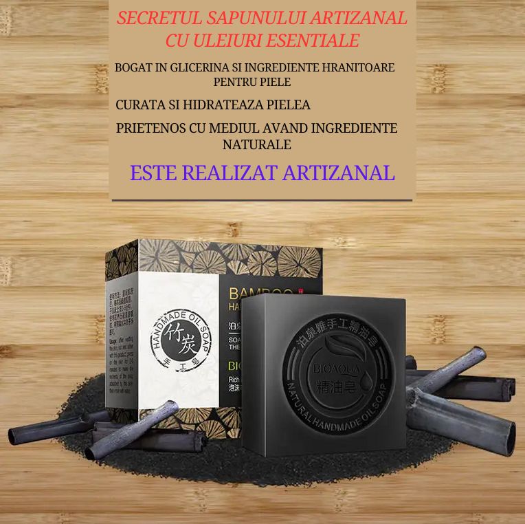 Săpun artizanal cu cărbune activ